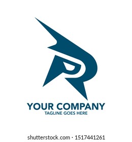 stock vector creative PR letter abstract logo icon design template for business corporate. minimalistic concept logo design.