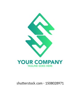 stock vector creative S letter abstract logo icon design template for business corporate. minimalistic concept logo design.