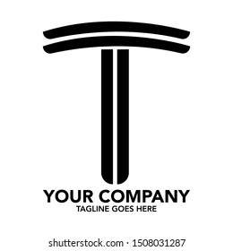 stock vector creative T letter abstract logo icon design template for business corporate. minimalistic concept logo design.