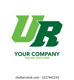 stock vector creative UR letter abstract logo icon design template for business corporate. minimalistic concept logo design.