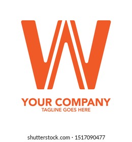 stock vector creative W letter abstract logo icon design template for business corporate. minimalistic concept logo design.