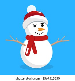 stock vector of cute snowman