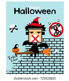 Stock vector devil halloween cartoon
