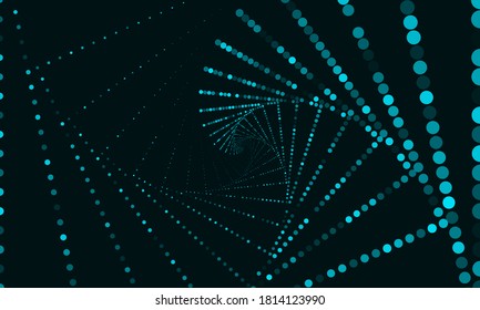 stock vector distortion effect of rotation halftone pattern design