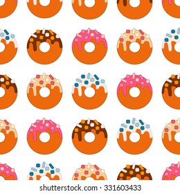 stock vector donut vector pattern
