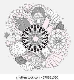 stock vector doodle floral pattern. 