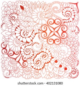 stock vector  doodle  floral pattern. orient. abstract background
