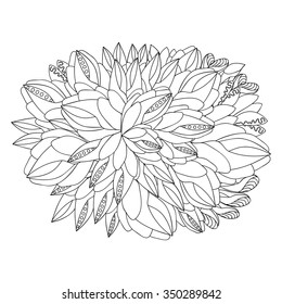 stock vector doodle pattern. black and white