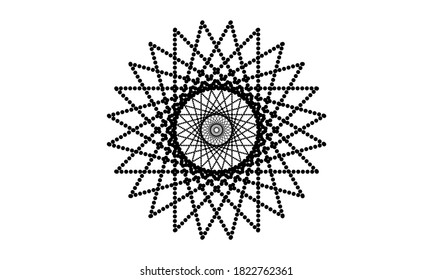 Fondo de diseño del patrón de adorno de manala de vector de material de serie