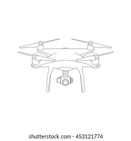 stock vector drone line