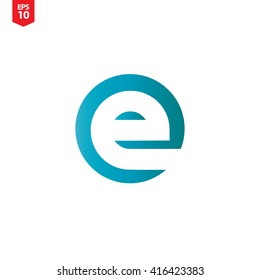 Stock Vector E Letter Logo Company