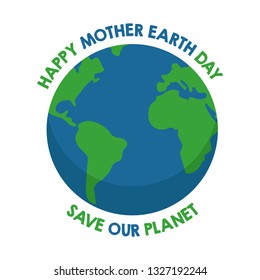 stock vector earth mother day, save the planet, save energy graphic object illustration