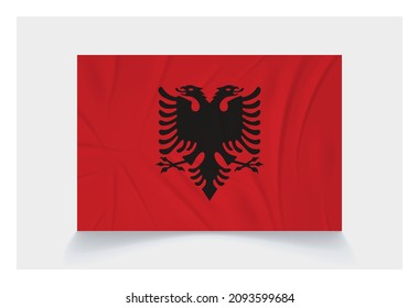 Stock Vector Flag of Albania - Proper Dimensions 5 : 7