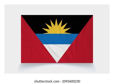 Stock Vector Flag of Antigua - Proper Dimensions 2 : 3