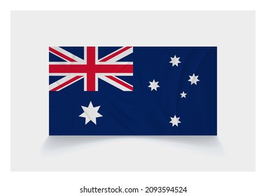 Stock Vector Flag of Australia - Proper Dimensions 1 : 2