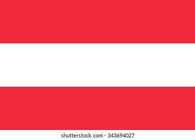 Stock Vector Flag of Austria - Proper Dimensions