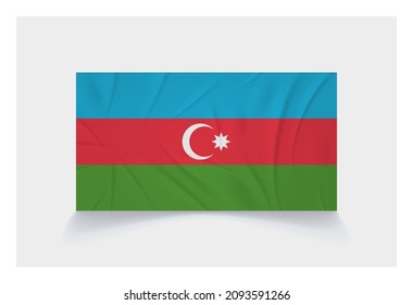 Stock Vector Flag of Azerbaijan - Proper Dimensions 1 : 2