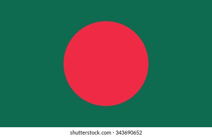Stock Vector Flag of Bangladesh - Proper Dimensions