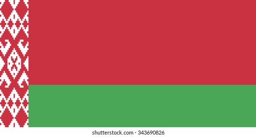 Stock Vector Flag of Belarus - Proper Dimensions