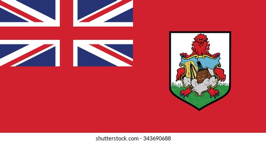 Stock Vector Flag of Bermuda - Proper Dimensions