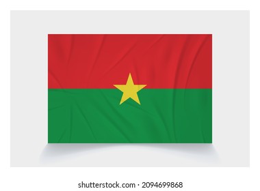 Stock-Vektorflagge von Burkina Faso - richtige Abmessungen 1 : 2