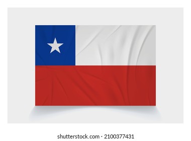 Stock Vector Flag of Chile - Proper Dimensions 2 : 3