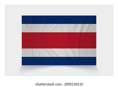 Stock Vector Flag of Costa Rica - Proper Dimensions 3 : 5