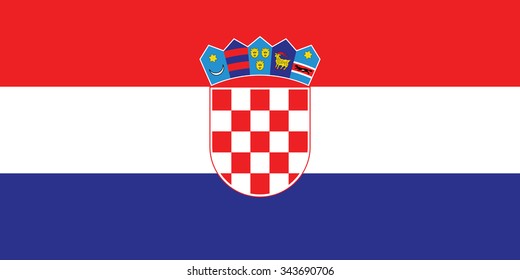 Stock Vector Flag of Croatia - Proper Dimensions