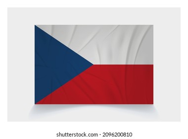 Stock Vector Flag of Czech Republic - Proper Dimensions 2 : 3