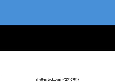 Stock Vector Flag of Estonia