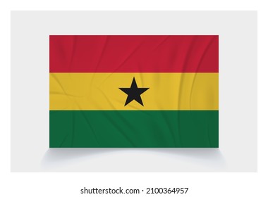 Stock Vector Flag of Ghana - Proper Dimensions 2 : 3