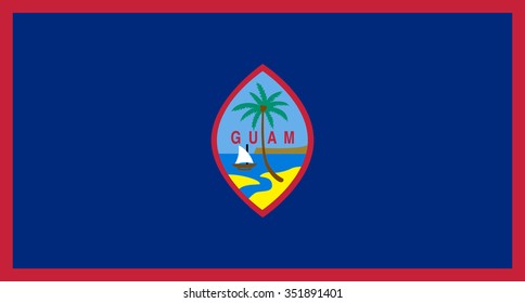 Stock Vector Flag of Guam - Proper Dimensions