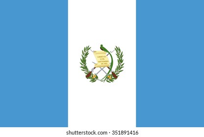 Stock Vector Flag of Guatemala - Proper Dimensions