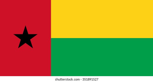 Stock Vector Flag of Guinea Bissau - Proper Dimensions