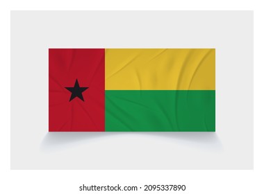 Stock-Vektorflagge von Guinea-Bissau - richtige Abmessungen 1 : 2