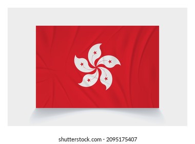 Stock Vector Flag of Hong Kong - Proper Dimensions 2 : 3