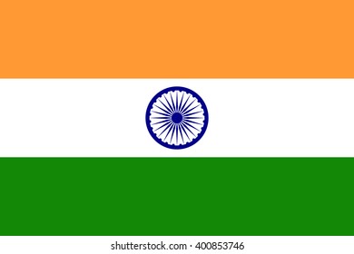 Stock Vector Flag of India - Proper Dimensions