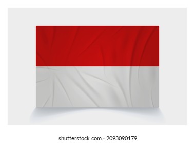 Stock Vector Flag of Indonesia - Proper Dimensions 2 : 3