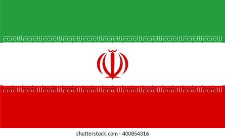 Stock Vector Flag of Iran - Proper Dimensions