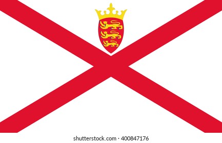 Stock Vector Flag of Jersey - Proper Dimensions