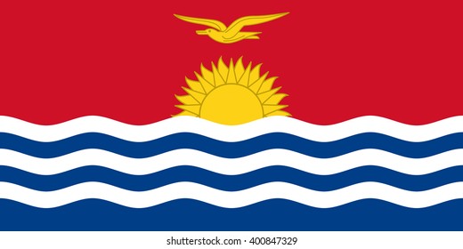Stock Vector Flag of Kiribati - Proper Dimensions