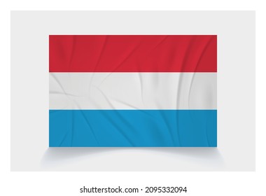 Stock-Vektorflagge Luxemburgs - richtige Abmessungen 2 : 3