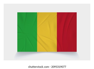 Stock-Vektorflagge von Mali - richtige Abmessungen 2 : 3