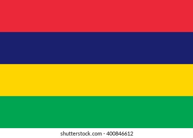 Stock Vector Flag of Mauritius - Proper Dimensions