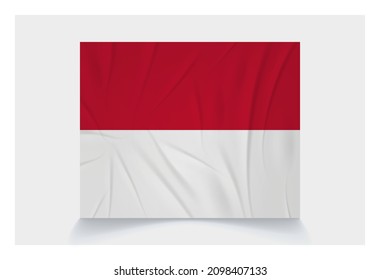 Stock Vector Flag of Monaco - Proper Dimensions 4 : 5