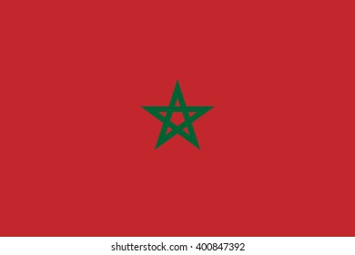 Stock Vector Flag of Morocco - Proper Dimensions