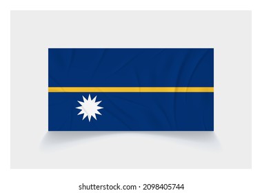Stock Vector Flag of Nauru - Proper Dimensions 1 : 2