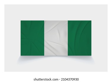 Bandera vectorial de Nigeria - Dimensiones adecuadas 1 : 2