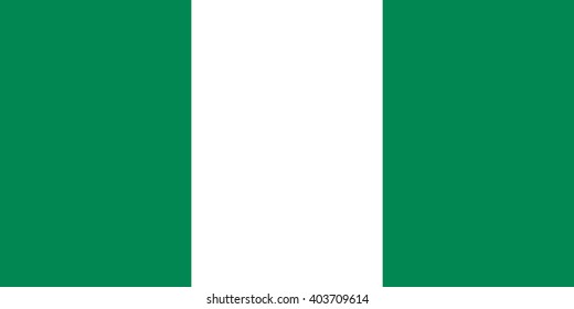 Stock Vector Flag of Nigeria - Proper Dimensions