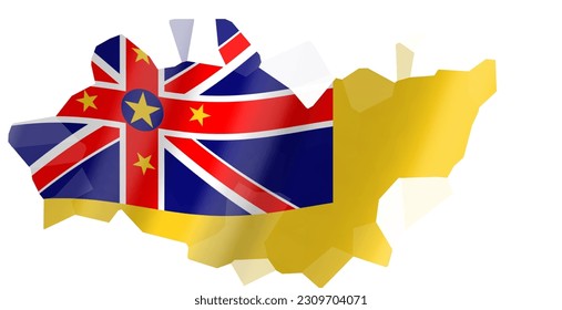 Stock Vector Flag of Niue - Proper Dimensions In a variety of styles